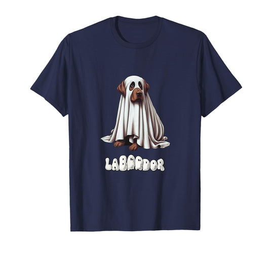 Chocolate Labrador Halloween Ghost, LaBOOdor, Brown Lab Mom T-Shirt