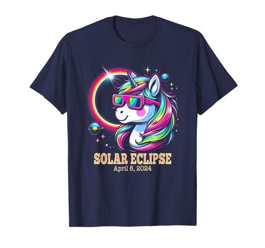 Cute Unicorn Total Solar Eclipse April 8, 2024 Tee Gift T-Shirt