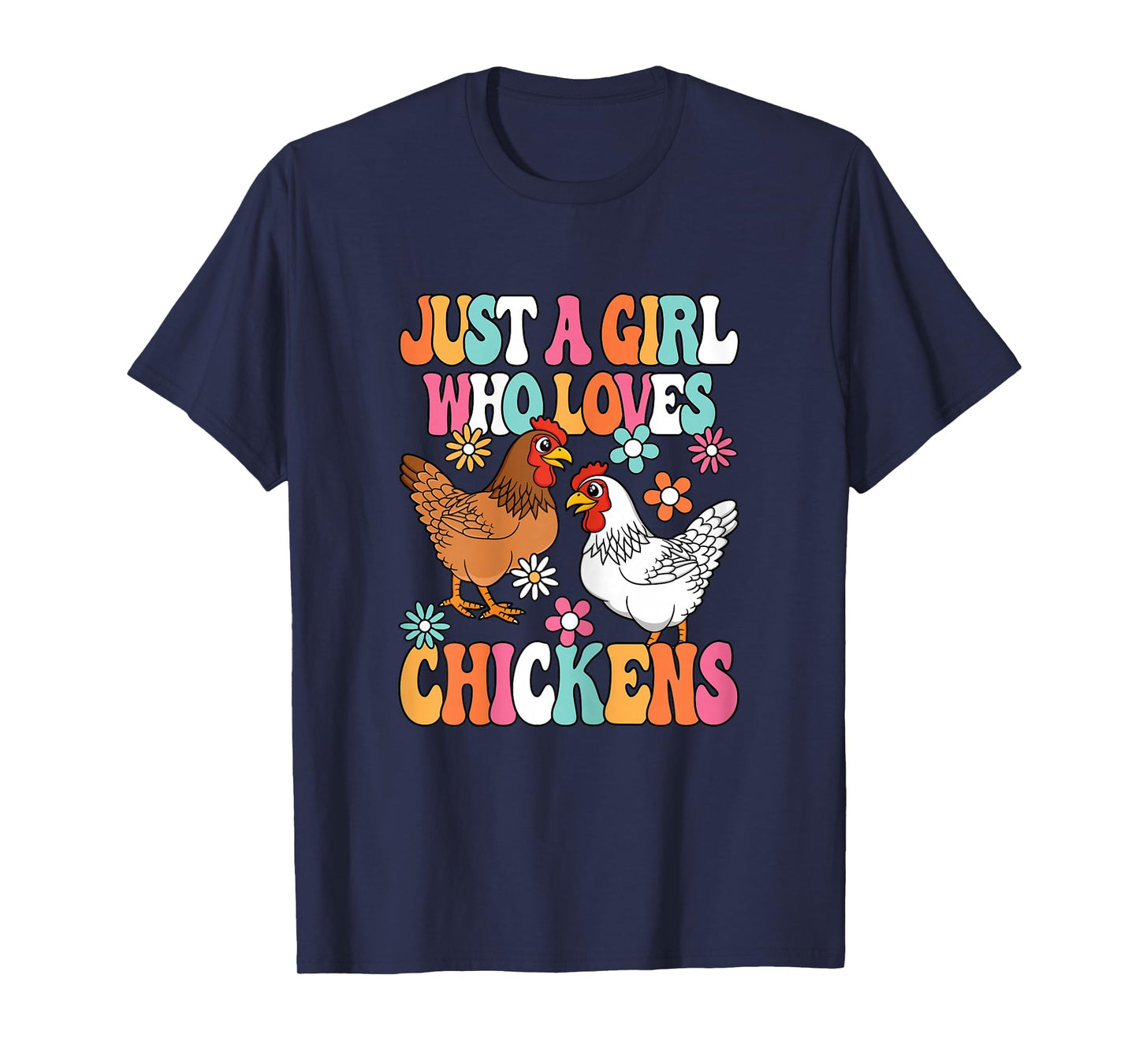 Just A Girl Who Loves Chickens Farmer Farming Girls Kids T-Shirt