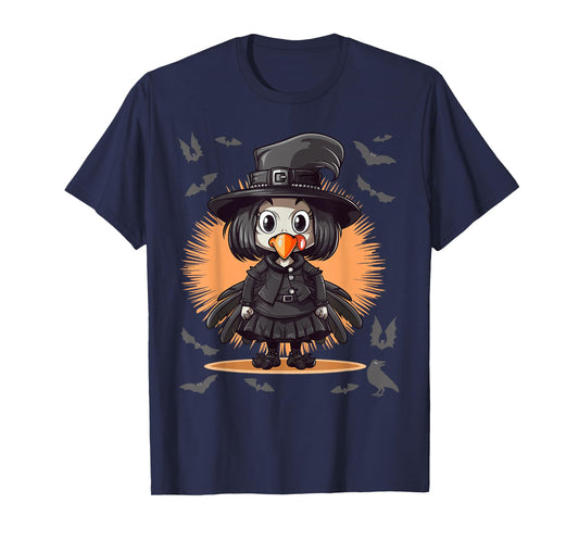Goth Girl Turkey Outfit - Gothic Turkey Goth Thanksgiving T-Shirt