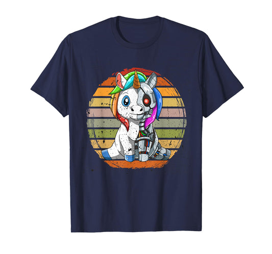Grunge Unicorn Robot Robotic Cuddle Cyborg T-Shirt