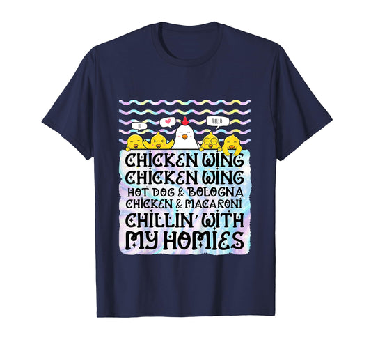Kids Chicken Wing Chicken Wing Hot Dog and Bologna Macaroni T-Shirt