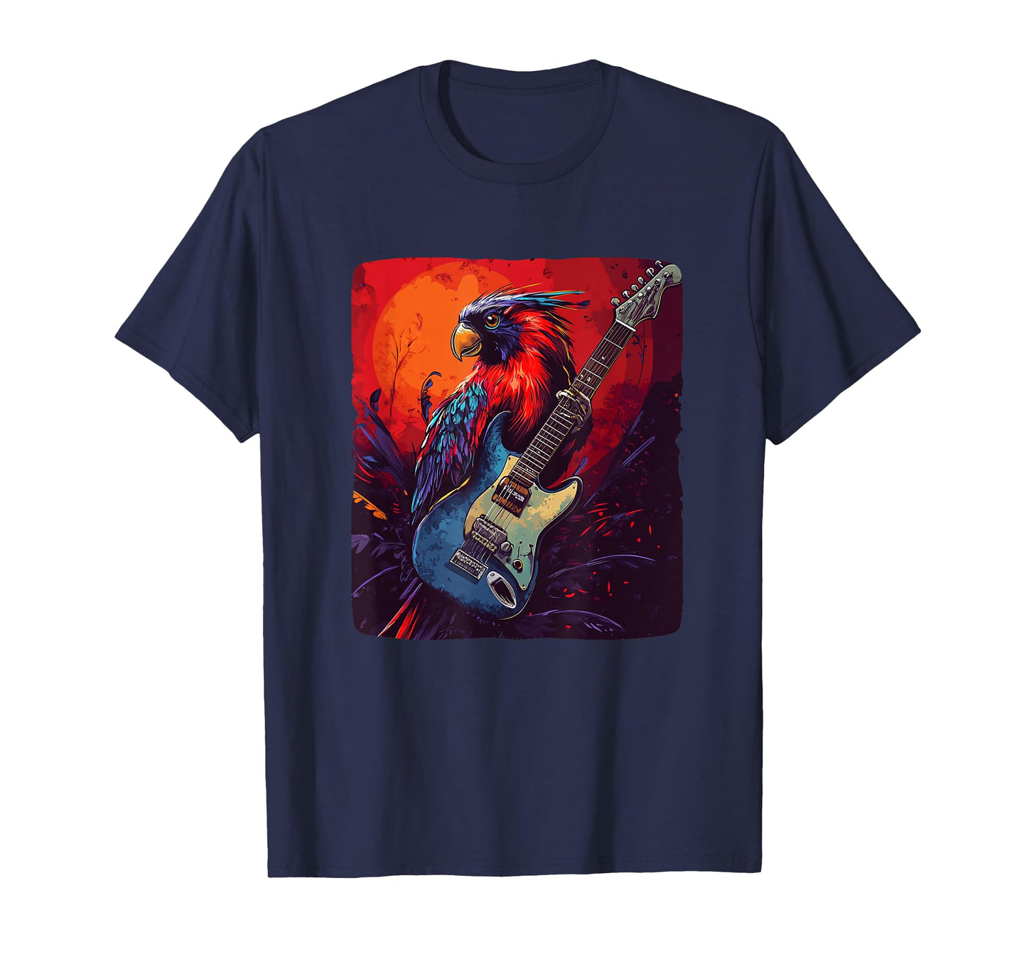 Cool Electric Guitar Bird for Trendy Rock Vibes T-Shirt