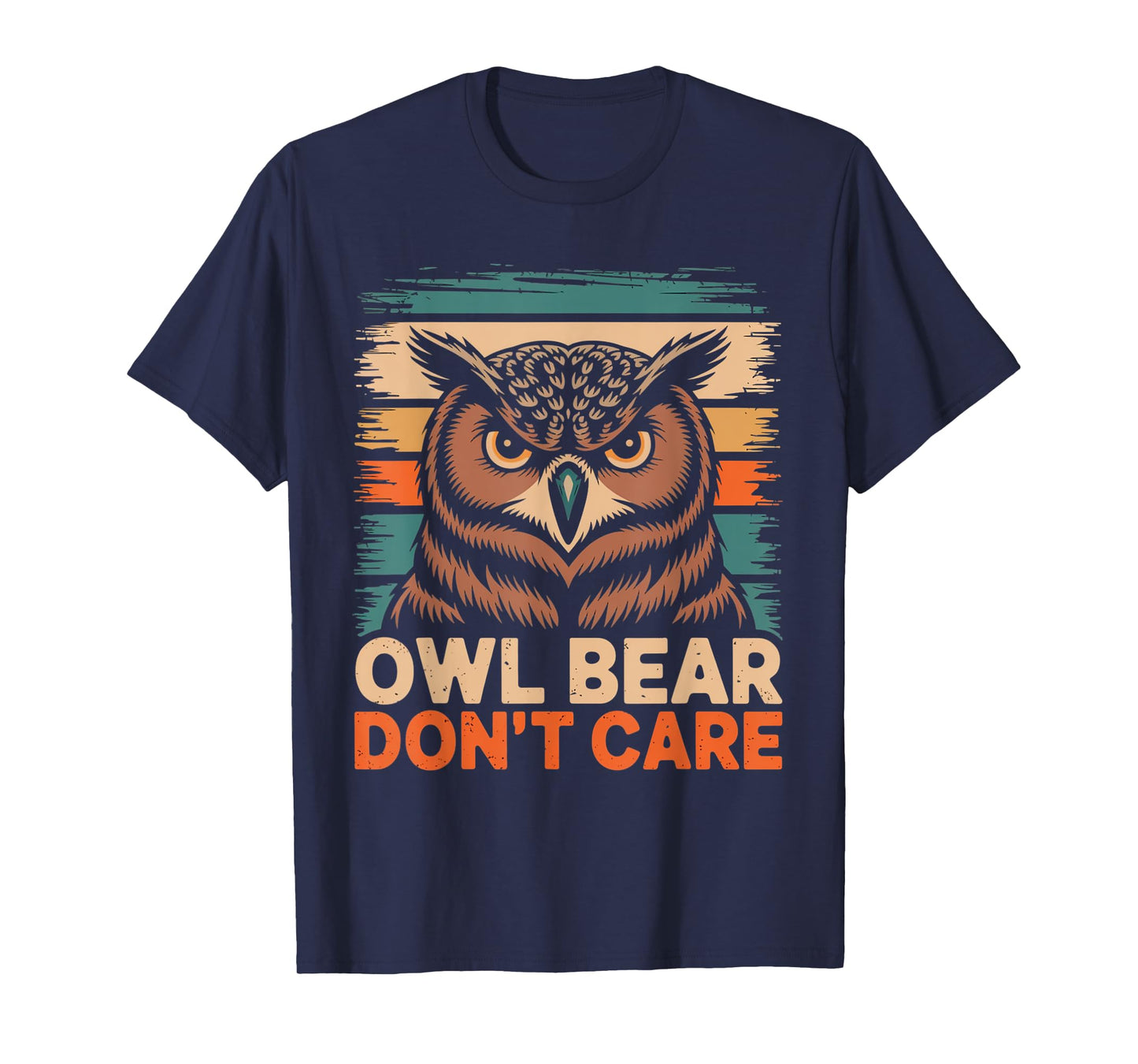 Vintage Owlbear Don't Care Bird Watching T-Shirt