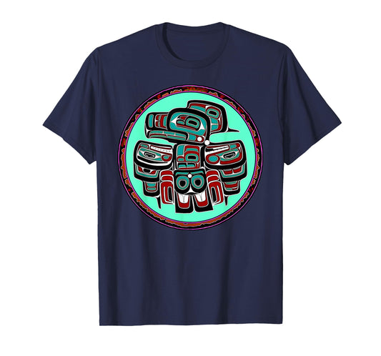Alaska Native American Art Style Tlingit Haida Eagle Tribal T-Shirt