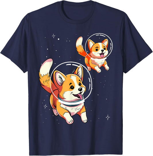 Astronaut Dog Space Galaxy Funny, Cute Design T-Shirt
