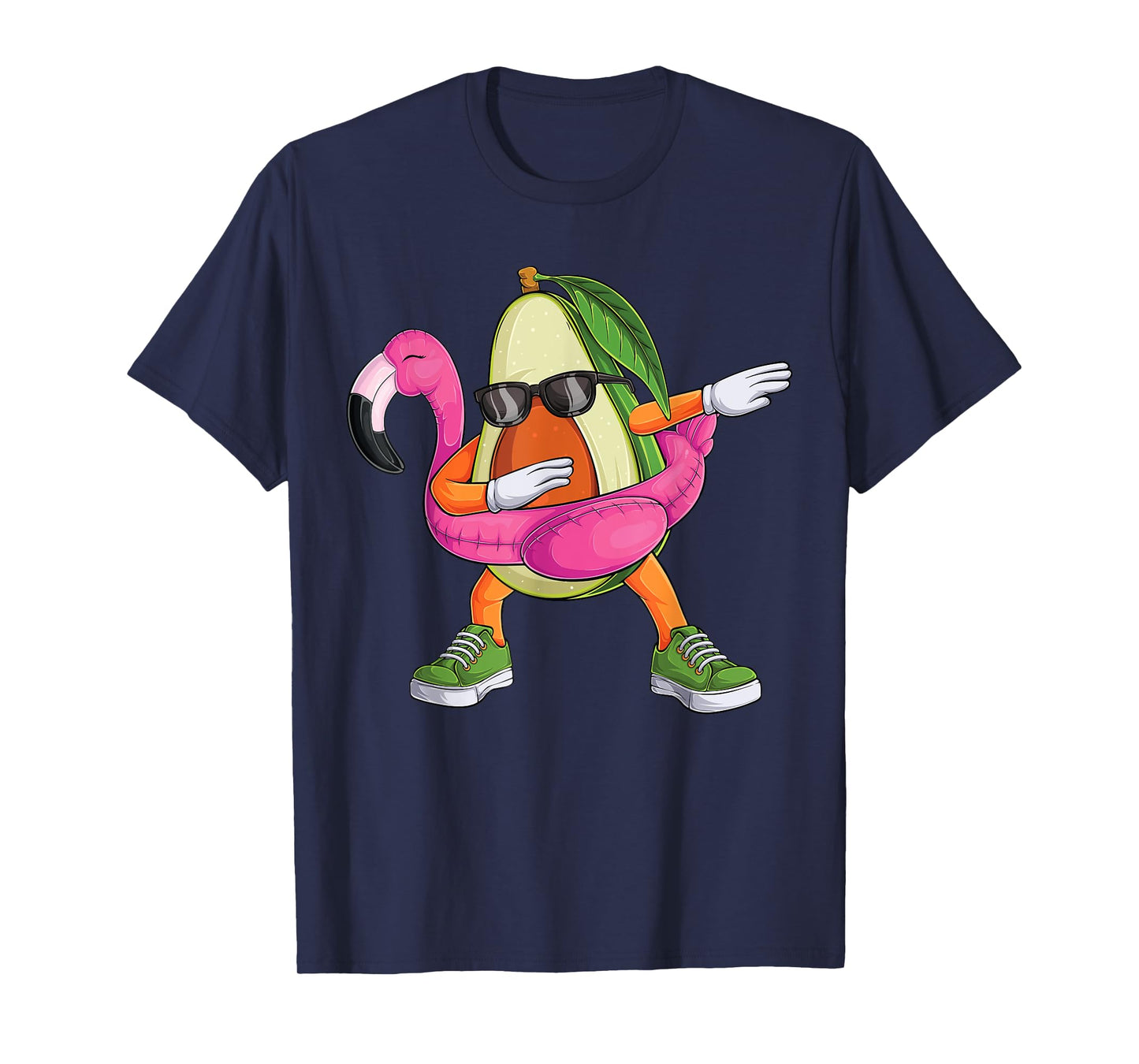 Dabbing Avocado Flamingo Tropical aloha Beach Hawaiian Men Women Kids T-Shirt