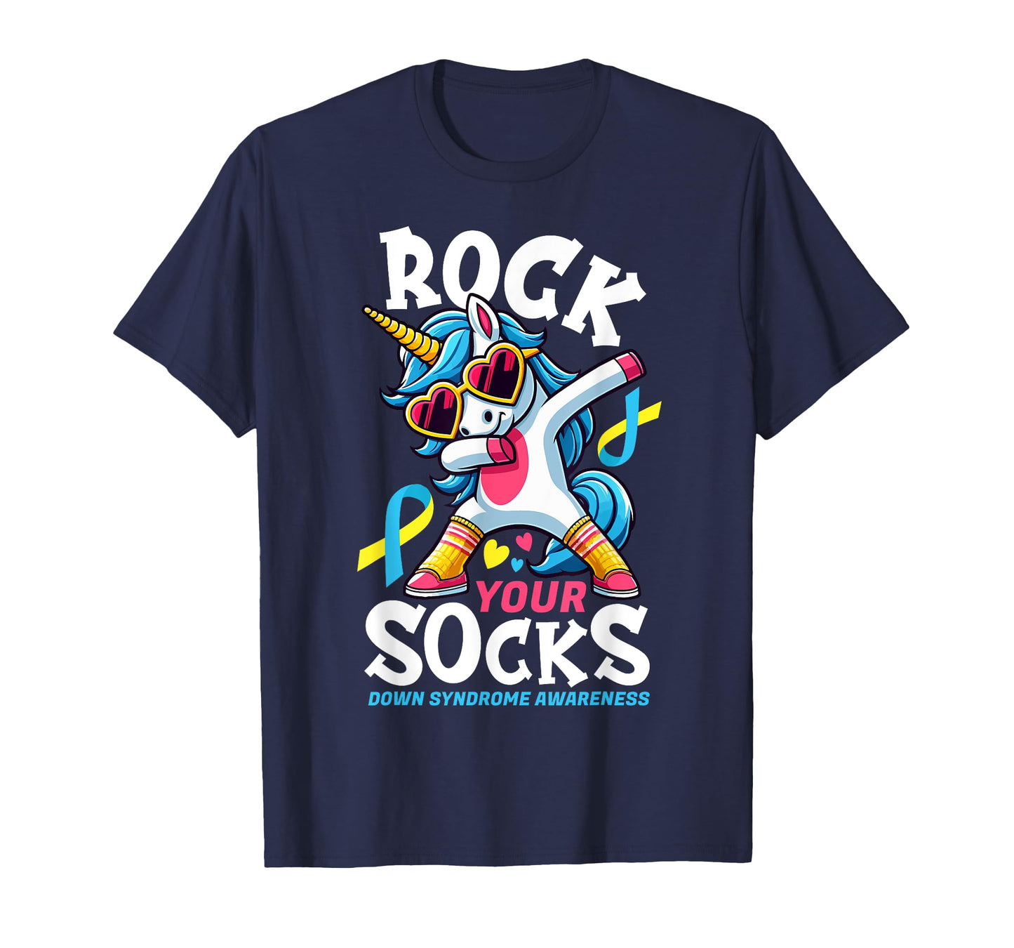 Rock Your Socks Down Syndrome Awareness Day Unicorn WDSD T-Shirt