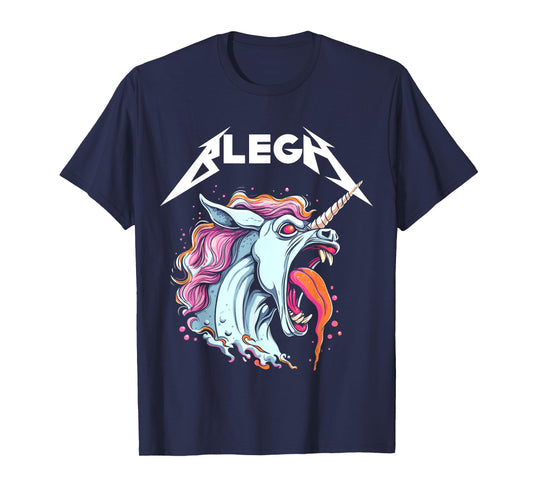 Live Laugh Blegh Bleghssed Heavy Metal Metalcore Unicorn T-Shirt