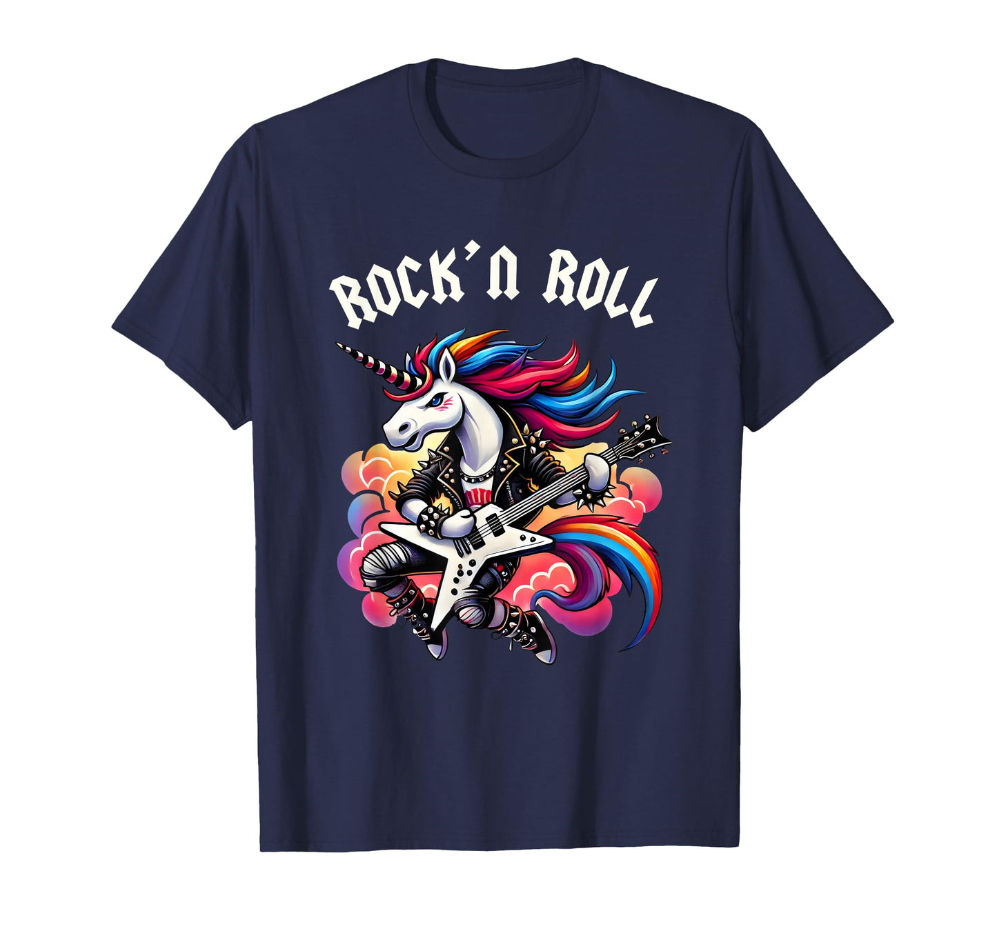 Rock'n Roll Boys Unicorn Rockstar, Punk Goth Band, Kids Boys T-Shirt