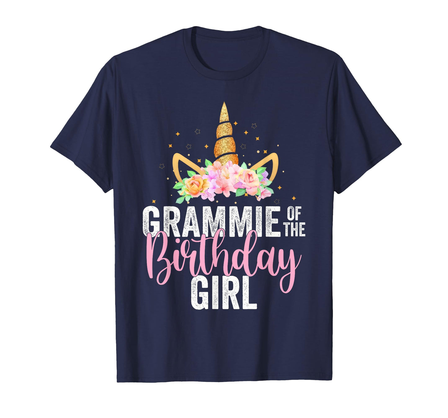 Grammie Of The Birthday Girl Unicorn Girls Family Matching T-Shirt