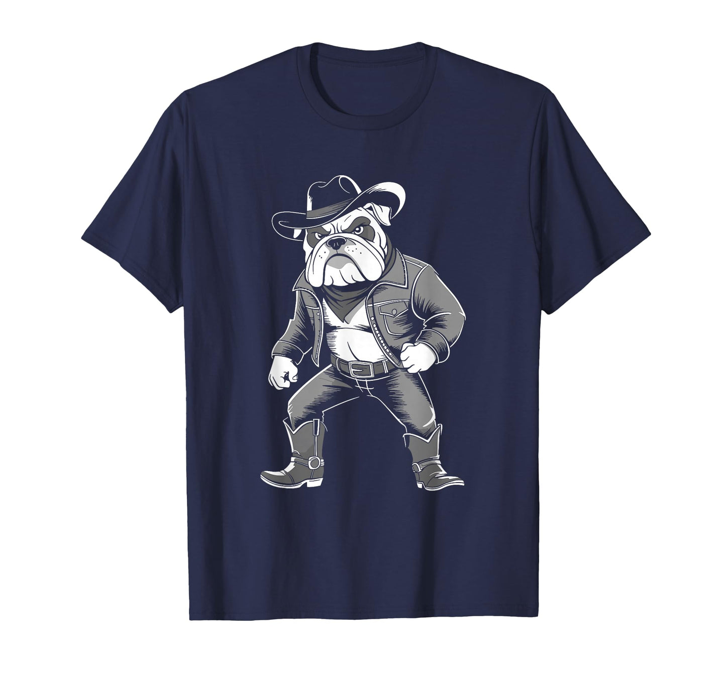 Cowboy Bulldog Western Funny Country T-Shirt