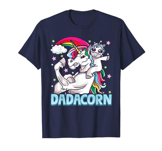 Dadacorn Dad Funny Unicorn Dad Papacorn Dadicorn T-Shirt