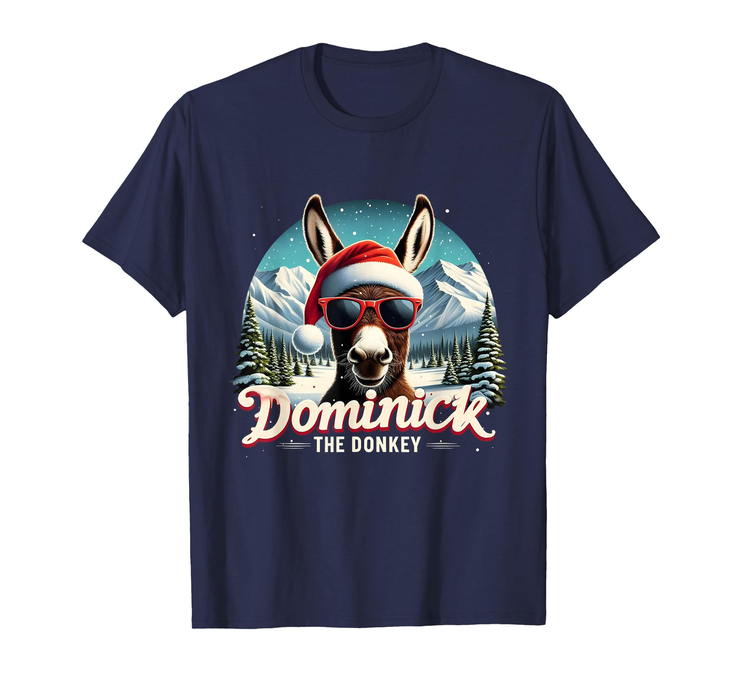 Merry Christmas Dominick the Donkey Costume Christmas Donkey Cheer T-Shirt