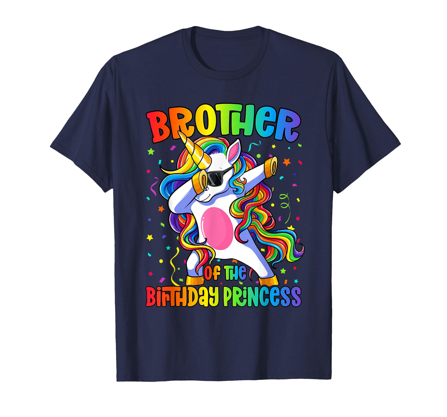 Brother of the Birthday Princess Shirt Boy Dab Unicorn T-Shirt