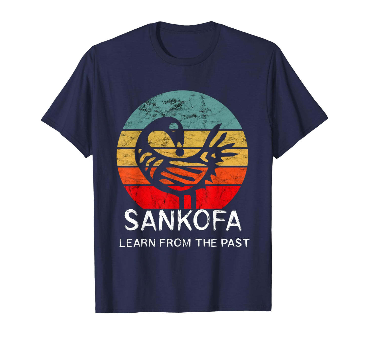 Sankofa Retro Vintage Learn From The Past African Bird T-Shirt