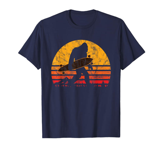 Longboard Bigfoot Skateboard & Sasquatch Fans Boys T-Shirt