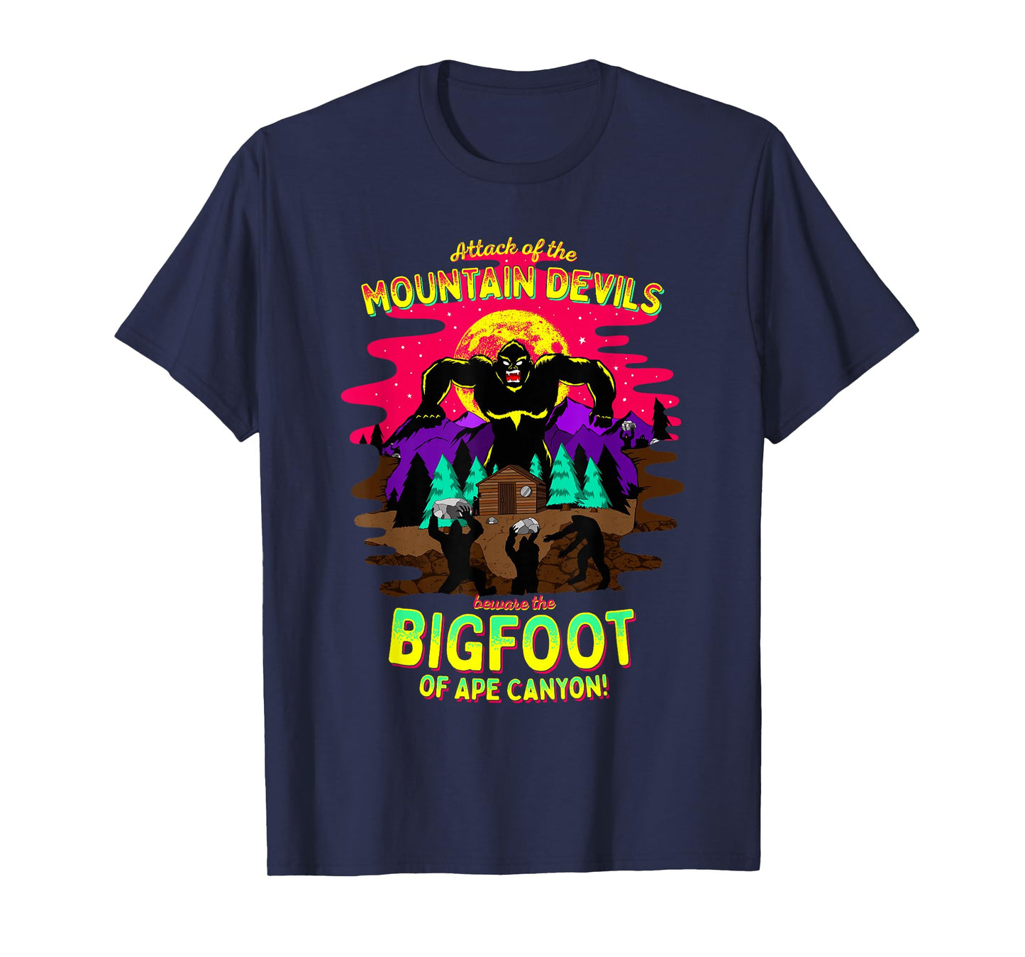 Bigfoot Battle of Ape Canyon Mt St Helens 1924 Retro Cryptid T-Shirt