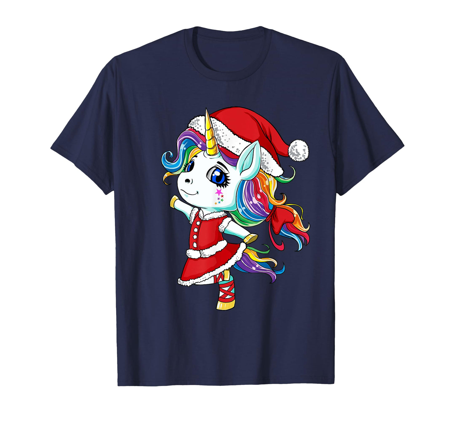 Unicorn Santa Claus Christmas Unicorns Girls T-Shirt