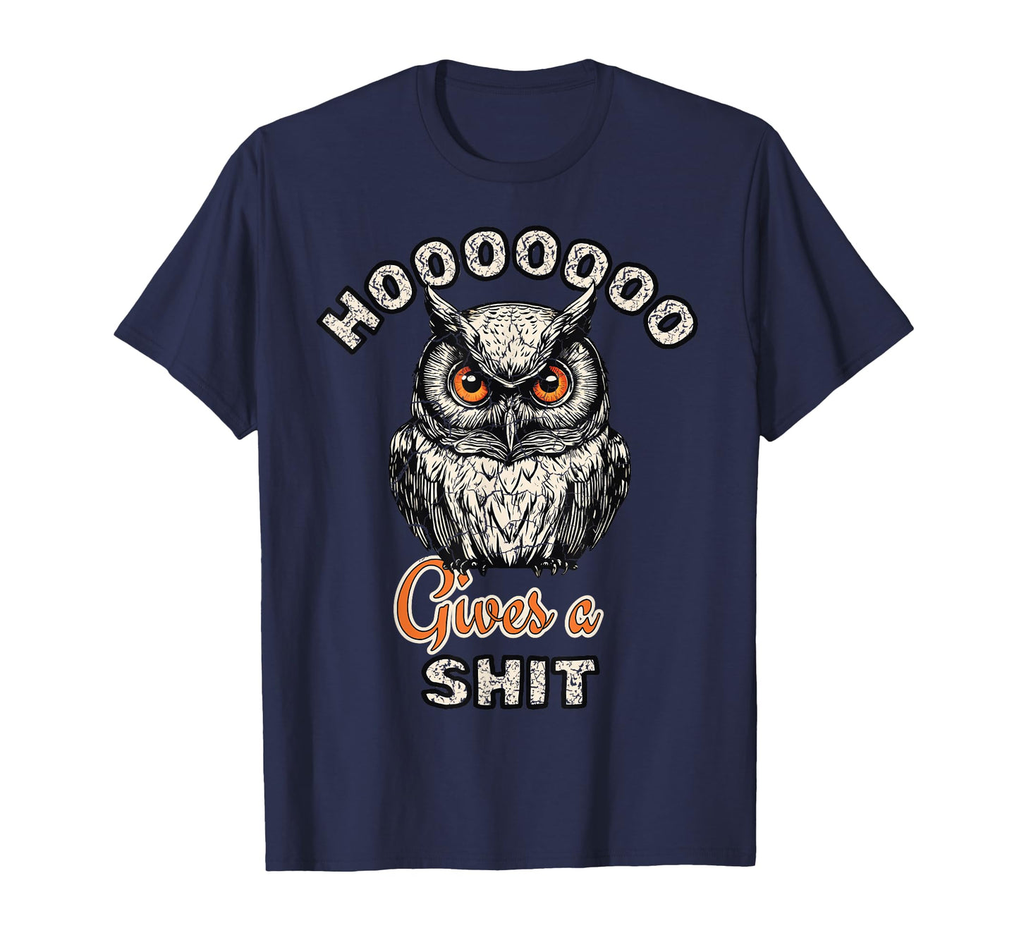Vintage Owl Who Gives A Shit Adult Humor Bird Lover T-Shirt
