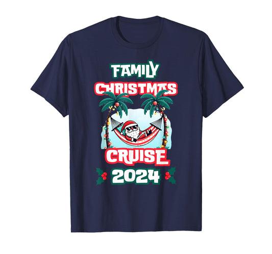 Family Christmas Cruise 2024 Santa Xmas family matching T-Shirt