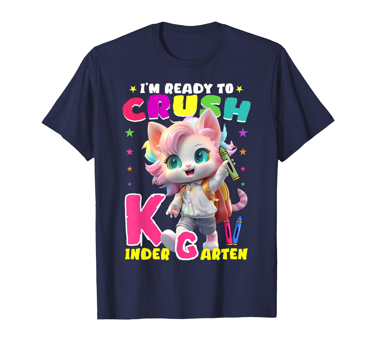 I'm Ready To Crush Kindergarten Unicorn Back To School Girls T-Shirt