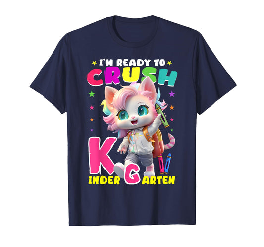 I'm Ready To Crush Kindergarten Unicorn Back To School Girls T-Shirt