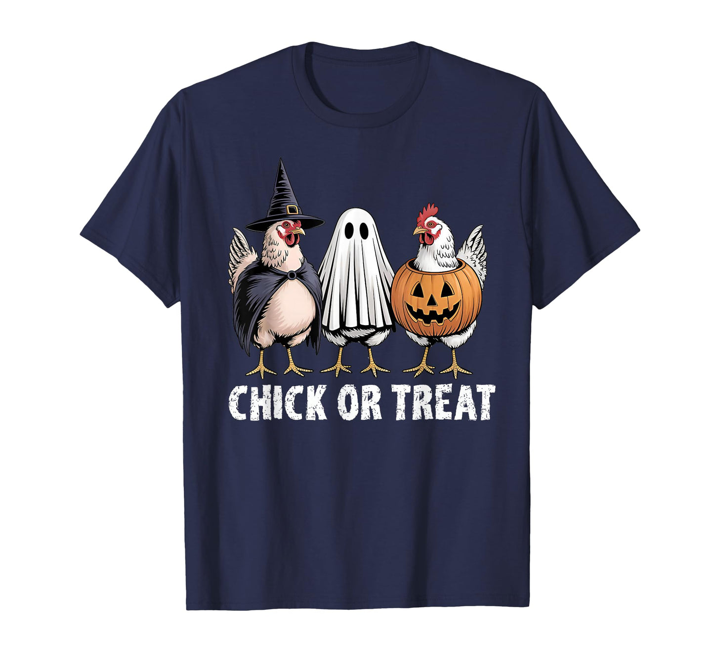 Funny Chick Or Treat Chickens Ghost Witchy Halloween T-Shirt