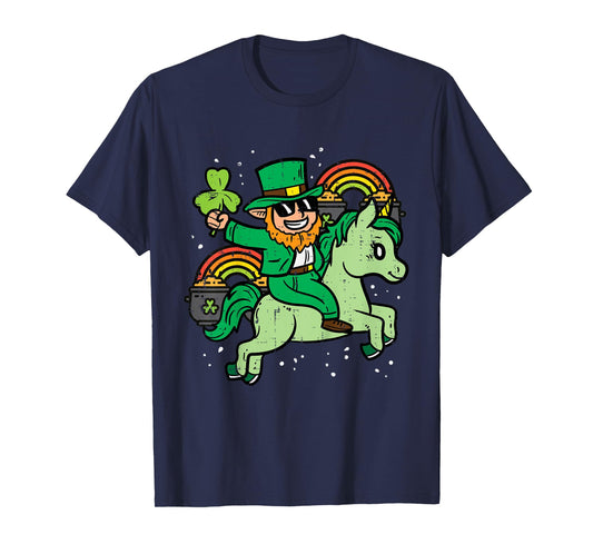 Kids Leprechaun Unicorn Rainbow Cute St Patricks Day Girls Kids T-Shirt