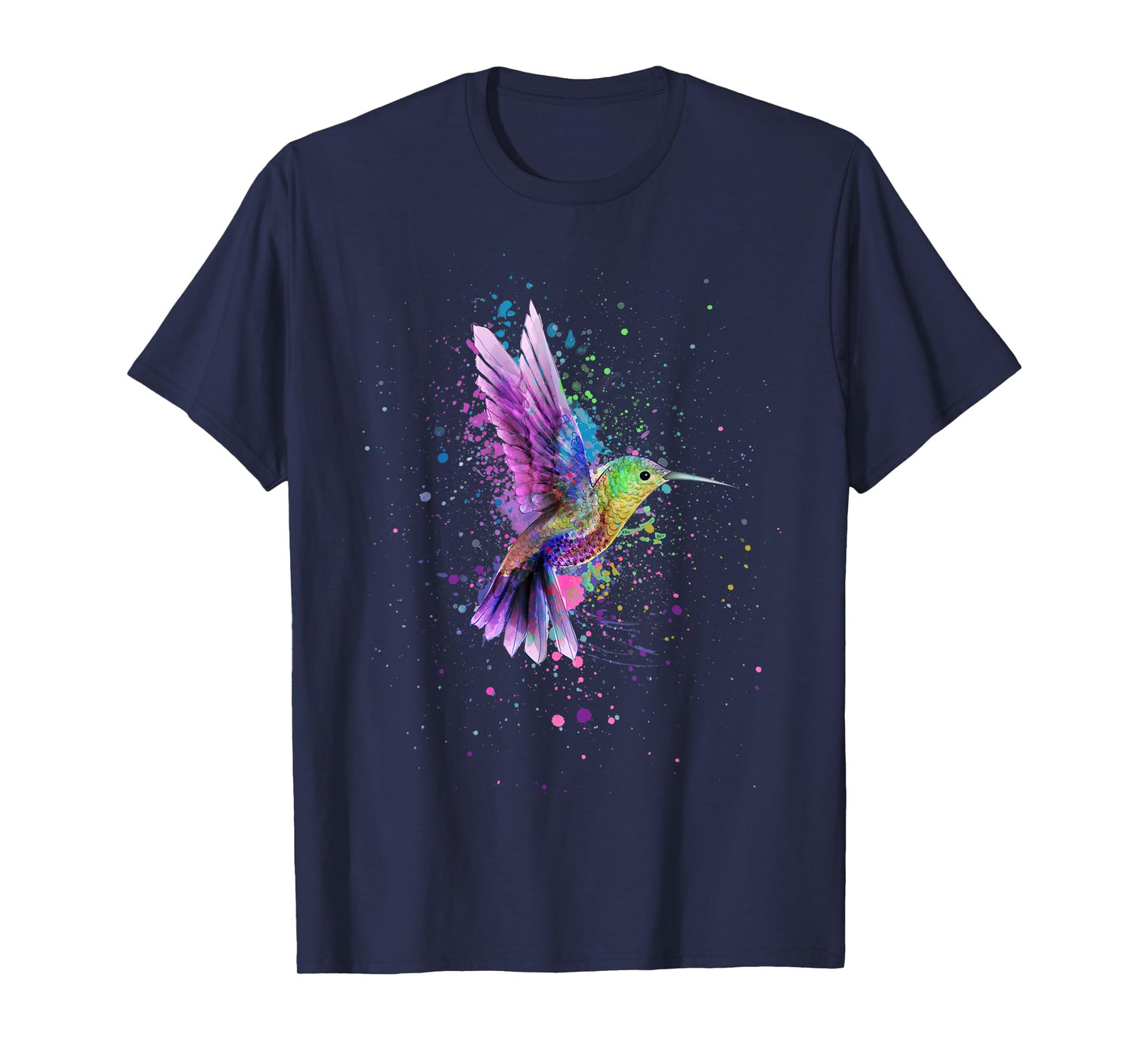 Hummingbird Watercolor Art Design T-Shirt