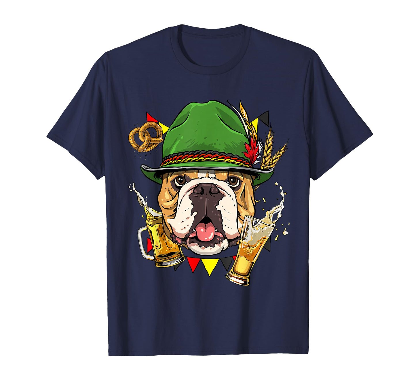 American Bulldog Germany Oktoberfest Party Beer Fest Dog T-Shirt