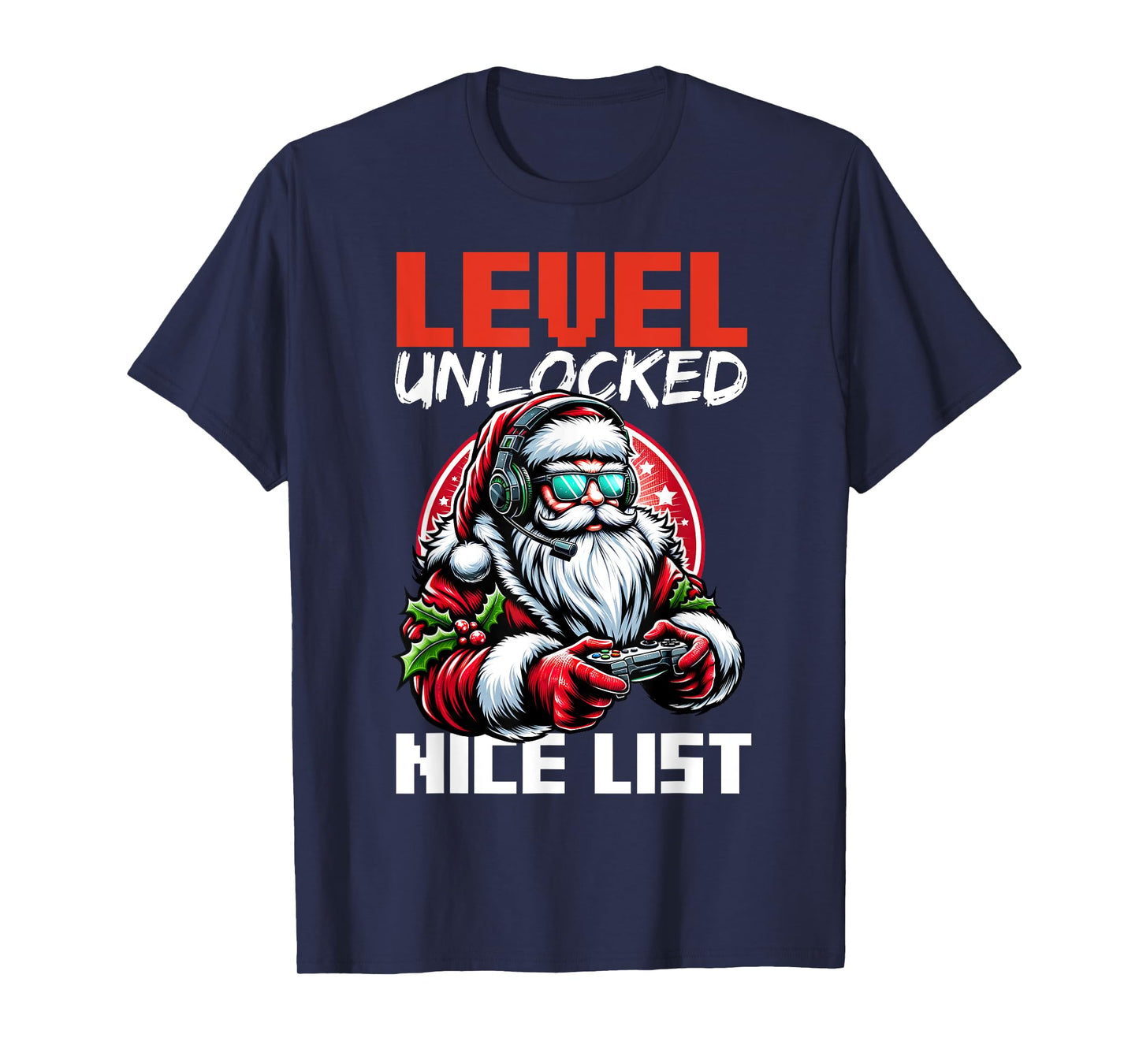 Christmas Gamer Boys Nice List Video Game Santa Xmas T-Shirt
