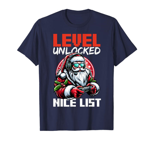 Christmas Gamer Boys Nice List Video Game Santa Xmas T-Shirt