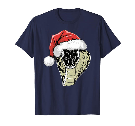 Joyful Snake Santa on Snake Christmas T-Shirt