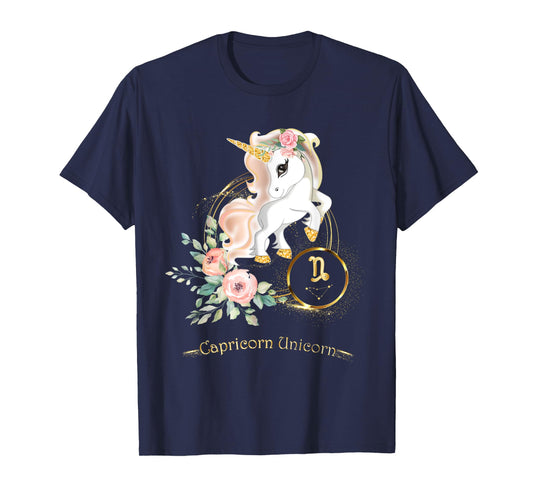 Capricorn Shirt Zodiac Unicorn Sign Astrology for Women Kids T-Shirt