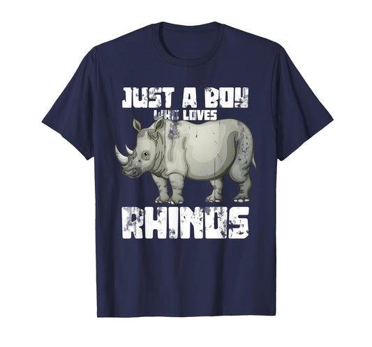 Just A Boy Who Loves Rhinos T-Shirt