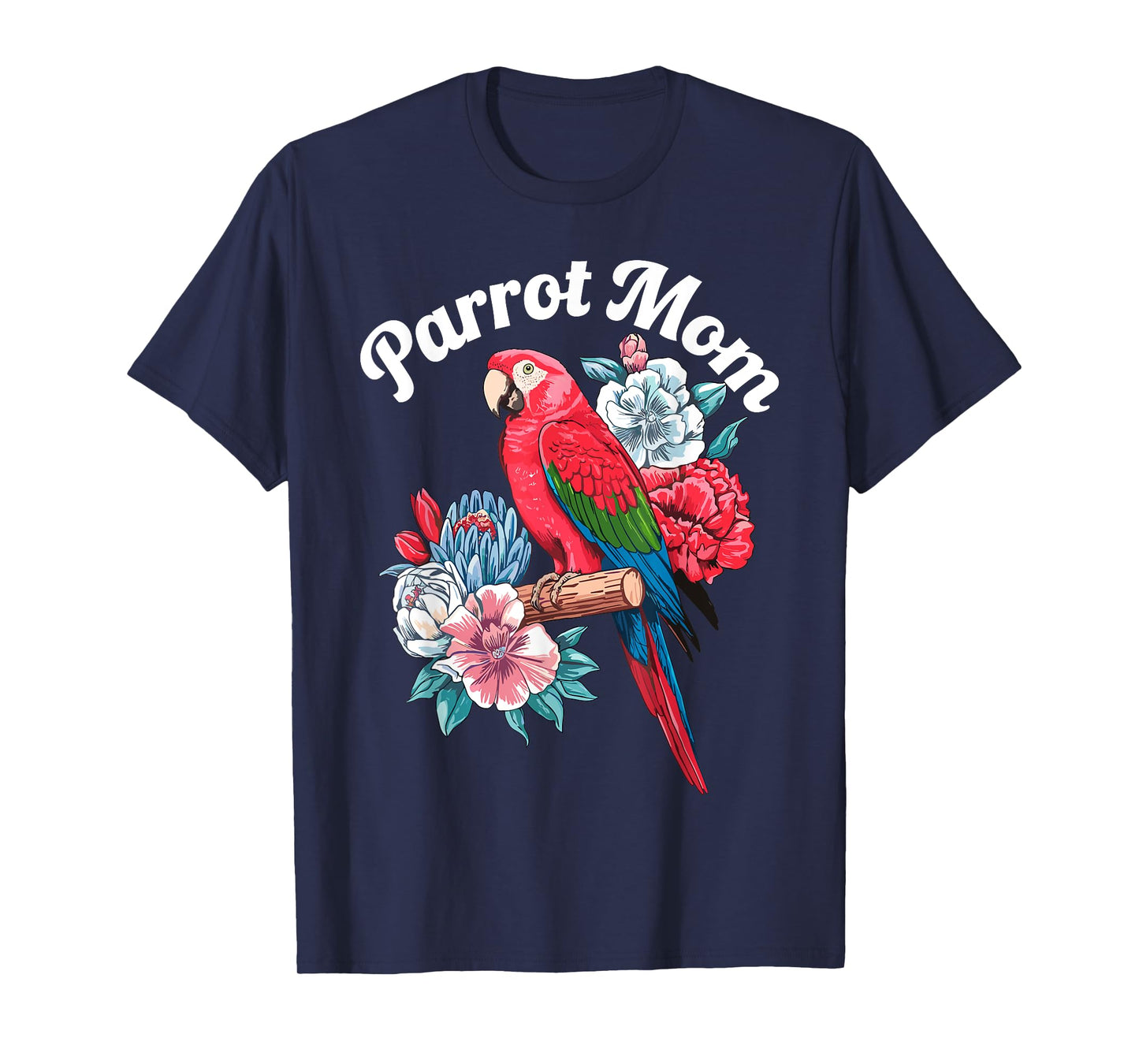 Cute Parrot Art For Women Girls Parrot Lover Parrot Owner T-Shirt