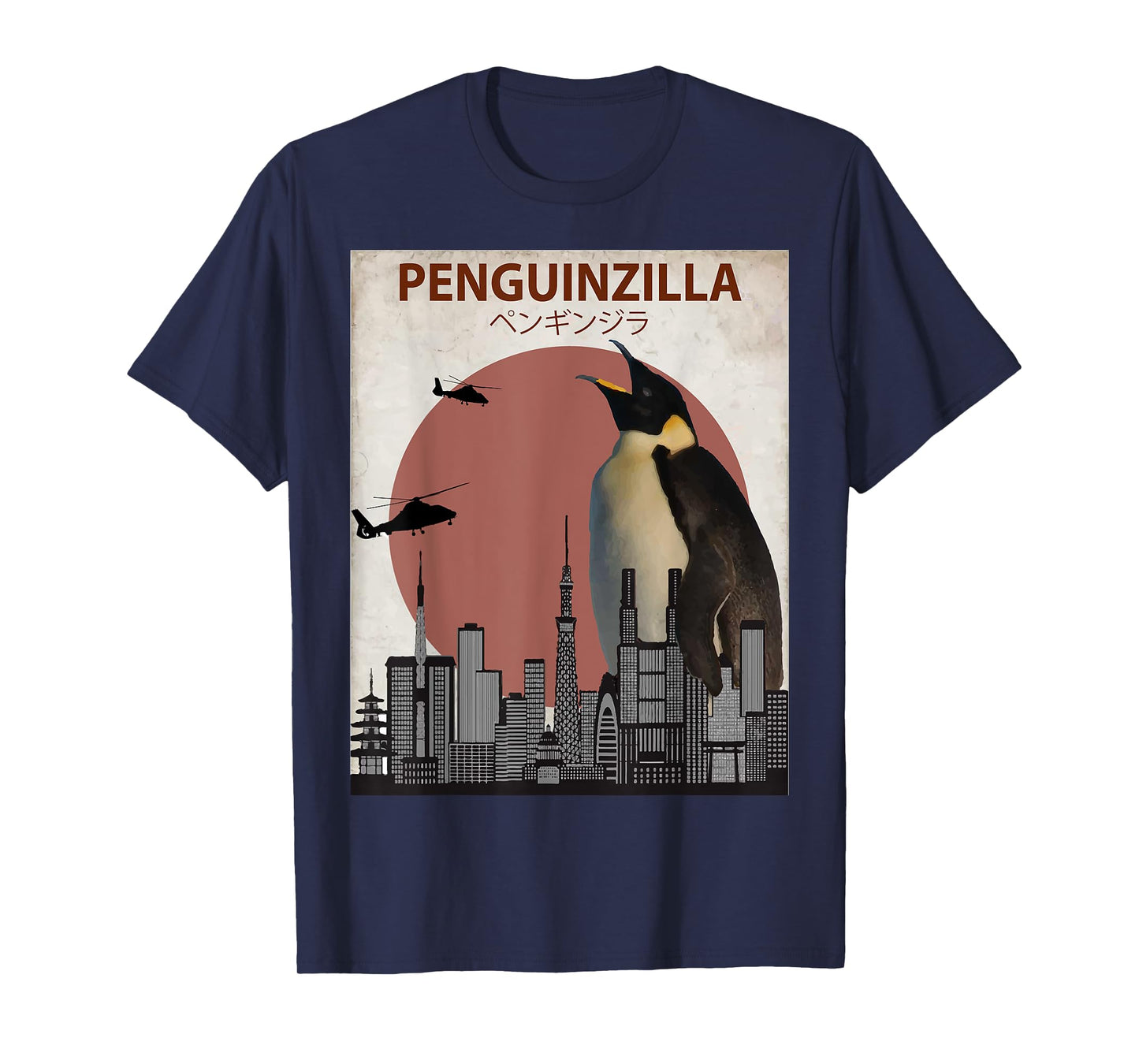 Penguinzilla Funny Emperor Penguin Lovers T-Shirt Gift T-Shirt