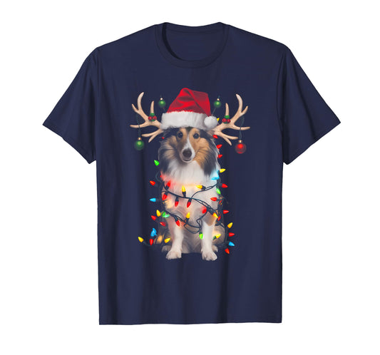 Shetland Sheepdog Christmas Tree Shirt Shetland Sheepdog Men Women Kids T-Shirt