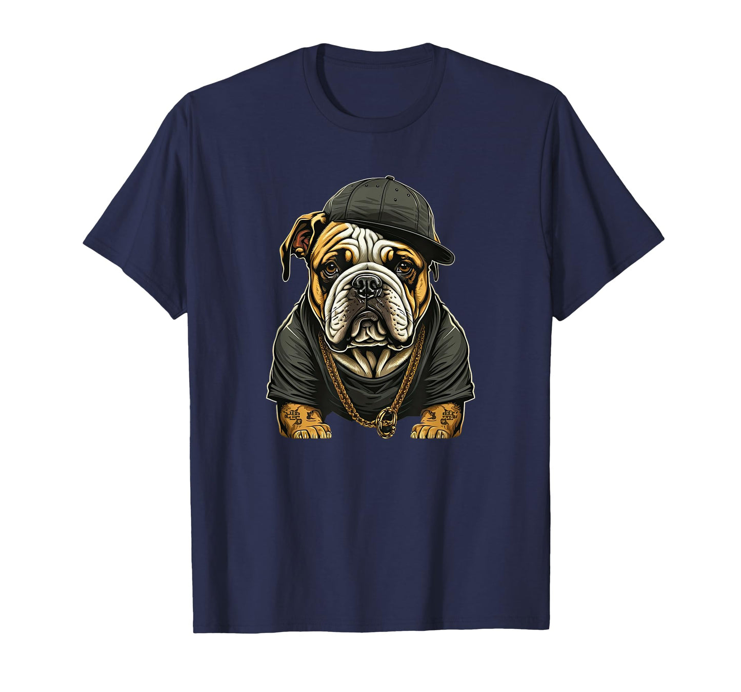 Funny Bulldog Dog Rap Hip-hop Rapper R&B Men Women Girls Kids T-Shirt