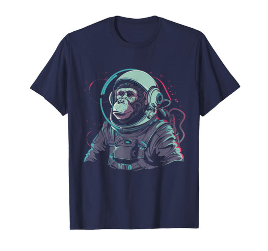 Astronaut Monkey Chimpanzee Chimpanzee Space Suit Funny T-Shirt