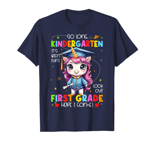 Unicorn So Long Kindergarten Graduation Last Day Of School T-Shirt