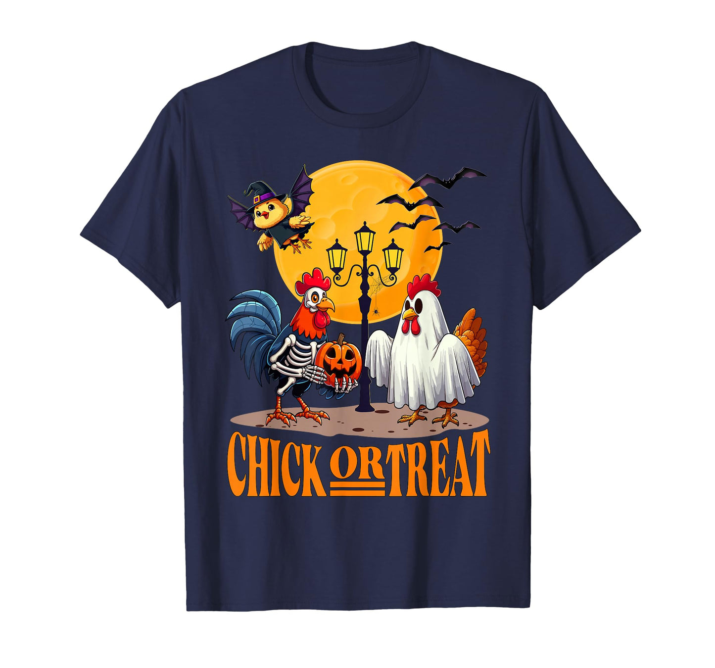 Skeleton Chicken Halloween Funny Spooky chicken Lovers T-Shirt