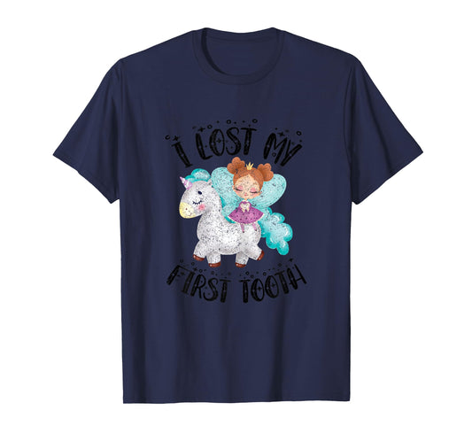 Cute Novelty I Lost My First Baby Tooth Out Fairy Unicorn T-Shirt