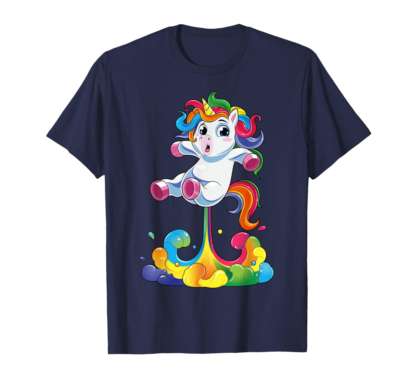 Unicorn Shirt Funny Magical Fart Unicorn Farting Rainbow T-Shirt