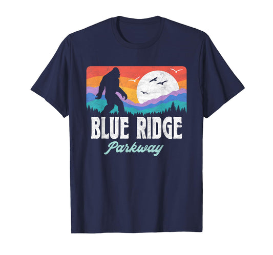 Vintage Blue Ridge Parkway Bigfoot Mountains Graphic T-Shirt
