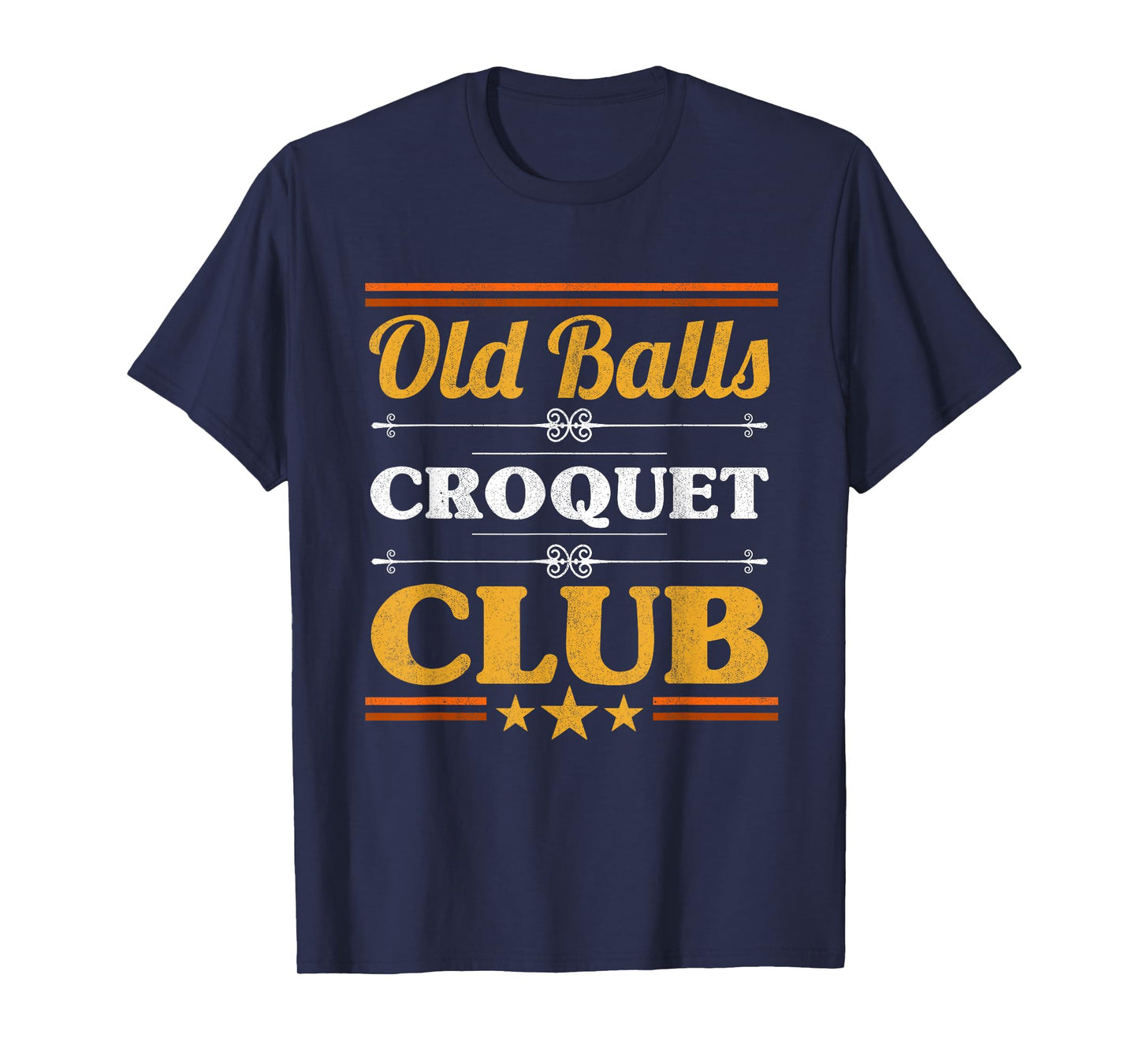 Old Balls Croquet Club Mallet Wickets Enthusiast Lawn Game T-Shirt