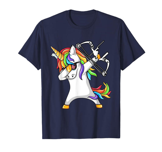 Unicorn dabbing Archery Funny shirt T-Shirt