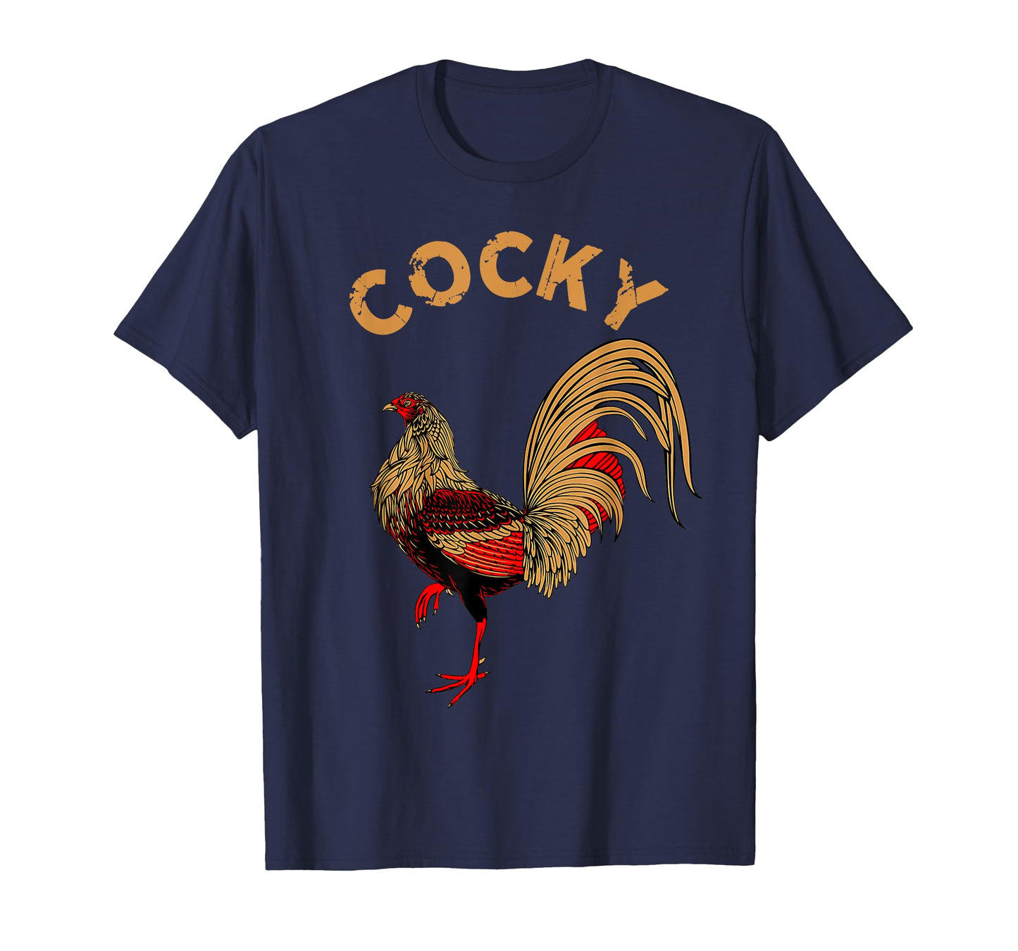 Cool Rooster Cocky Retro Vintage Chicken Tee T-Shirt