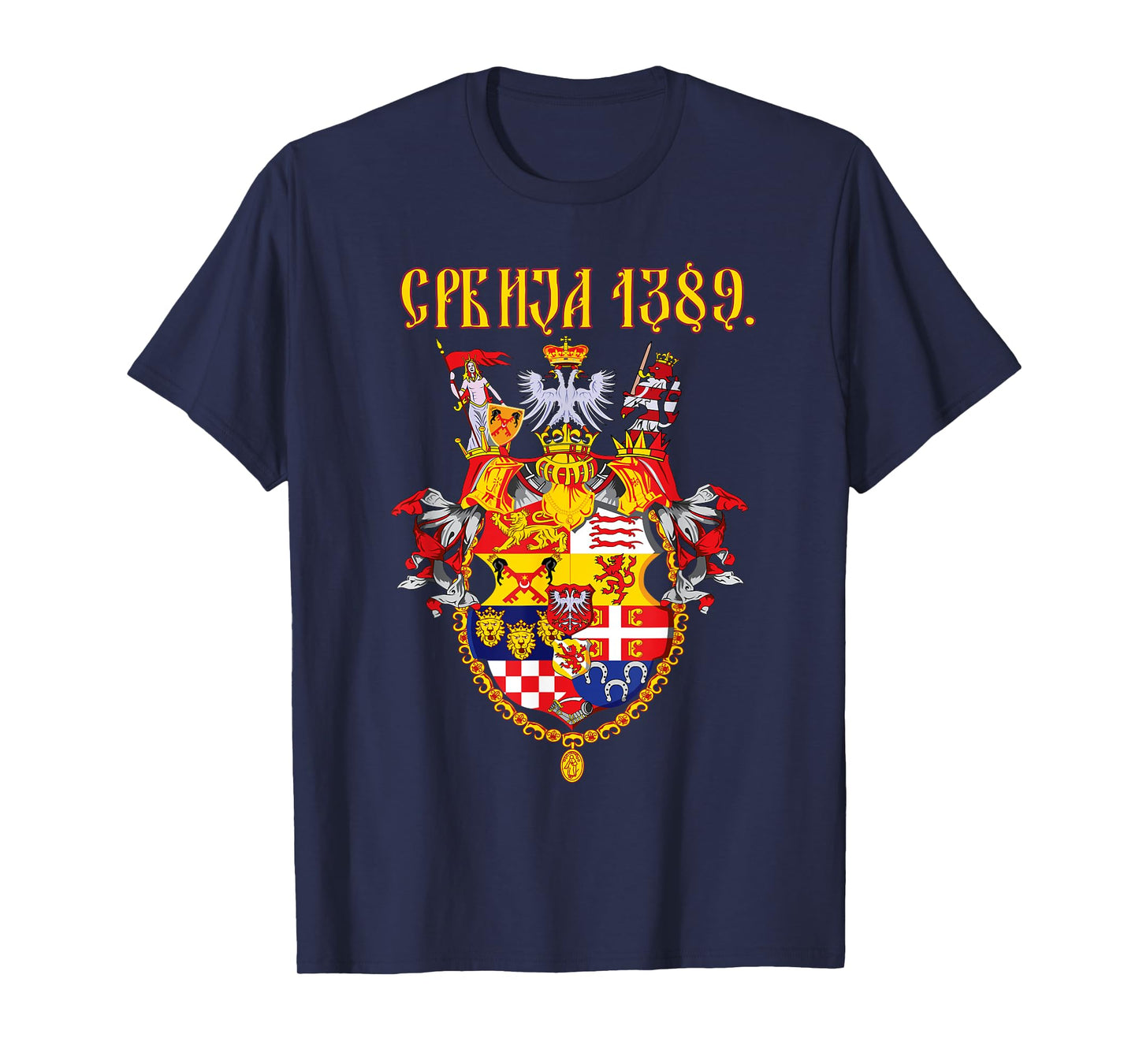 Serbia Srbija, Medieval Kingdom of Serbia, Cyrillic Srbija T-Shirt